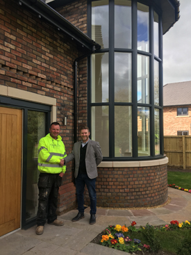 L-R Bill Brownsill, site manager at On Point Developments and Leigh Price, managing director of Real Stone & Tile. L-R Bill Brownsill, site manager at On Point Developments and Leigh Price, managing director of Real Stone & Tile.
